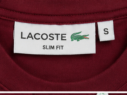 Lacoste Men's Slim Fit T-Shirt – Burgundy size S